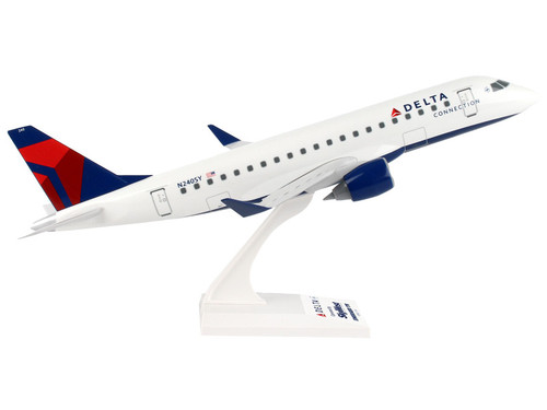 Embraer E175 Commercial Aircraft "Delta Air Lines" (N240SY) White with Red and Blue Tail (Snap-Fit) 1/100 Plastic Model by Skymarks