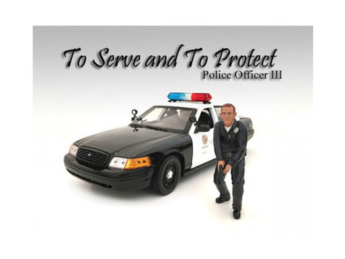 Police Officer III Figure For 1/18 Scale Models by American Diorama