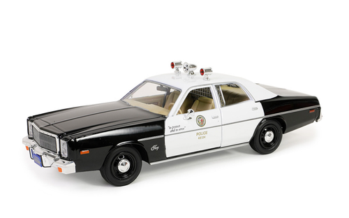 1/24 Greenlight 1978 Plymouth Fury Black and White "LAPD (Los Angeles Police Department)" "Hot Pursuit" Series 9 Diecast Car Model