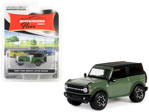 2023 Ford Bronco Outer Banks Eruption Green Metallic with Black Top "Showroom Floor" Series 5 1/64 Diecast Model Car by Greenlight
