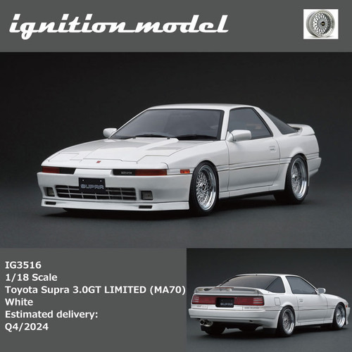 1/18 Ignition Model Toyota Supra 3.0 GT Limited (MA70) (White) Car Model