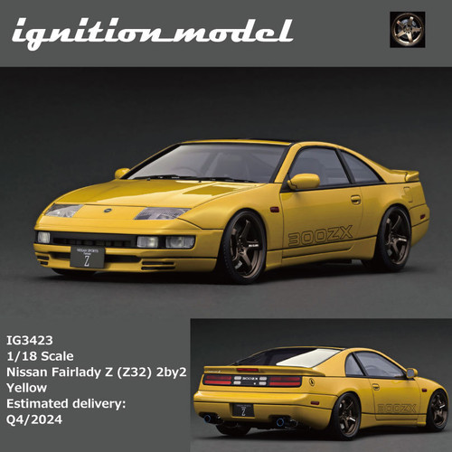 1/18 Ignition Model Nissan Fairlady Z (Z32) 2by2 (Yellow) Car Model