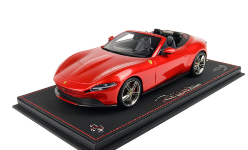 1/18 BBR Ferrari 2023 Roma Spider Open Roof (Rosso Magma Red) Resin Car Model Limited 30 Pieces