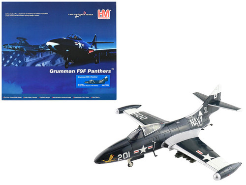 Grumman F9F-5 Panther Aircraft "VF-192 Golden Dragon USS Oriskany" United States Navy "Air Power Series" 1/48 Diecast Model by Hobby Master