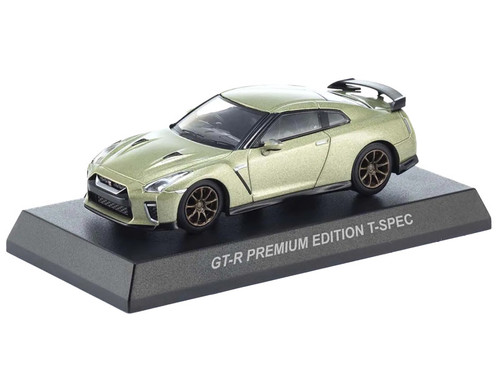 1/64 Kyosho Mini Car & Book Nissan GT-R R35 T-Spec Millenium Limited Edition (Jade Green) Car Model