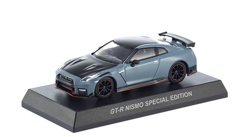 1/64 Kyosho Mini Car & Book 2022 Nissan GT-R R35 Nismo Limited Edition (Grey) Car Model