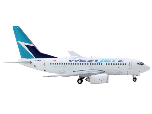 Boeing 737-600 Commercial Aircraft "Westjet Airlines" (C-GWSL) White with Blue Tail 1/400 Diecast Model Airplane by GeminiJets