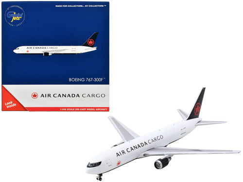 Boeing 767-300F Commercial Aircraft "Air Canada Cargo" (C-GXHM) White with Black Tail 1/400 Diecast Model Airplane by GeminiJets