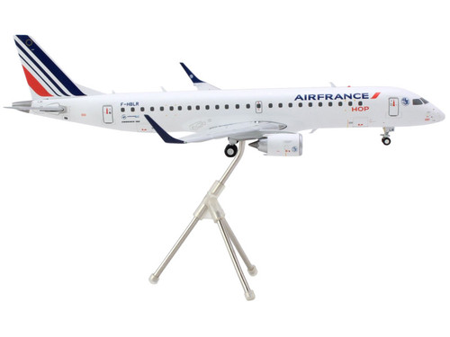 Embraer ERJ-190 Commercial Aircraft "Air France Hop" (F-HBLN) White with Striped Tail "Gemini 200" Series 1/200 Diecast Model Airplane by GeminiJets
