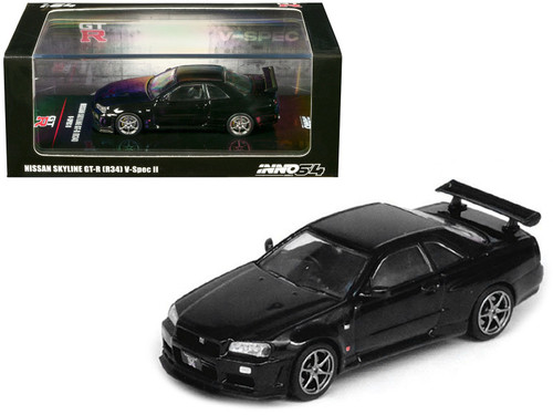1/64 Inno Nissan Skyline GT-R GTR R34 V-Spec II (Black) Diecast