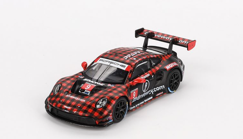 1/64 Mini GT 2023 Porsche 911 GT3 R #9 GTD PRO Pfaff Motorsports IMSA Sebring 12 Hrs. Winner Diecast Car Model