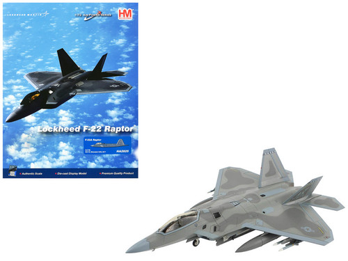 Lockheed F-22A Raptor Stealth Aircraft "3rd Fighter Wing 525th Fighter Squadron Elmendorf Air Force Base" (2011) United States Air Force "Air Power Series" 1/72 Diecast Model by Hobby Master