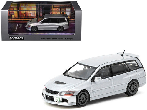 1/64 Tarmac Works Mitsubishi Lancer Evolution Wagon (Silver) Diecast Car Model