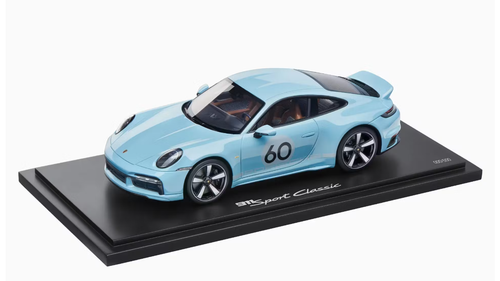 1/18 Dealer Edition 2022 Porsche 911 (992) Sport Classic (Meissen Blue) Car Model