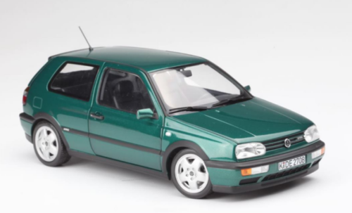 1/18 Norev 1996 Volkswagen VW Golf III VR6 3rd Generation (MK3/A3, Typ 1H/1E/1V; 1991–1998) (Green) Diecast Car Model