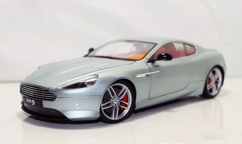 1/18 Welly FX Aston Martin DB9 Coupe (Silver Blue with Red Interior) Diecast Car Model