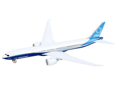 Boeing 777X Commercial Aircraft "Corporate Livery" White and Blue Diecast Model Airplane by Daron