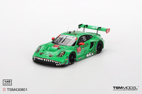 1/43 TSM 2024 Porsche 911 GT3 R #77 AO Racing IMSA Daytona 24 Hrs GTD Pro 2nd Place Car Model