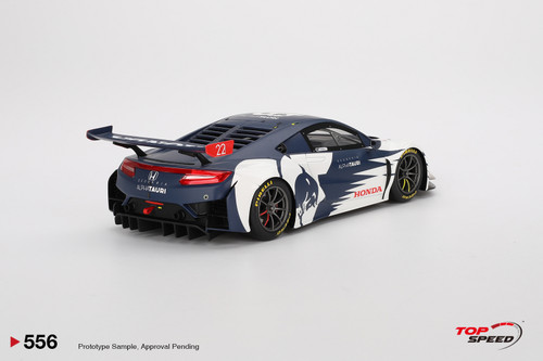 1/18 Top Speed 2023 Honda NSX GT3 EVO AlphaTauri Yuki Tsunoda Red Bull Formula Nurburgring Car Model