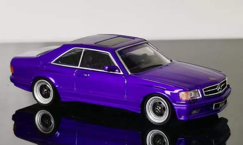 1/64 Rhino Model RM Mercedes-Benz 560 SEC AMG C126 (Purple) Diecast Car Model