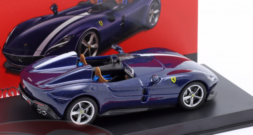 1/43 BBurago Signature 2018 - 2022 Ferrari Monza SP2 (Dark Blue) Car Model