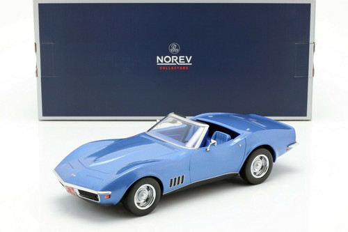 1/18 Norev 1969 Chevrolet Chevy C3 Corvette Cabriolet (Blue