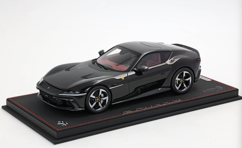 1/18 BBR Ferrari 12 Cilindri Coupe (Nero Purosangue Black) Car Model Limited 48 Pieces