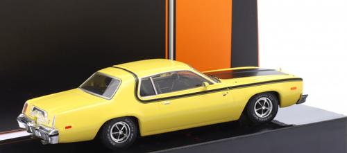 1/43 Ixo 1975 Plymouth Fury Road Runner (Yellow) Car Model