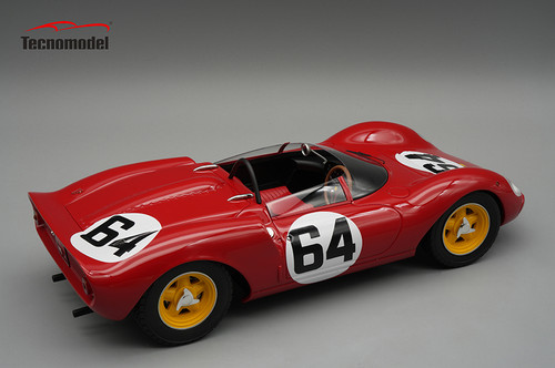 1/18 Tecnomodel Ferrari 206 Dino SP Freiburg - Schauinsland 1965 Scuderia SEFAC Car #64 Driver L. Scarfiotti Winner Limited Edition Car Model