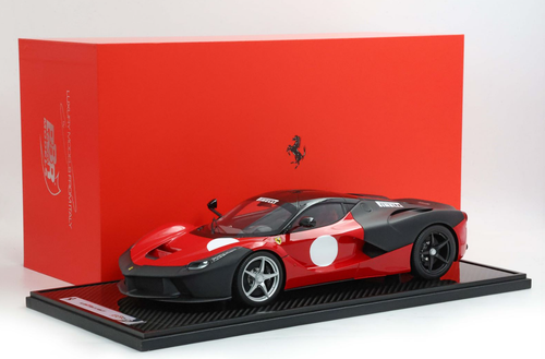 1/12 BBR 2012 Ferrari LaFerrari Test Fiorano (Rosso Corsa 322 Red & Matte Black) Car Model Limited 99 Pieces