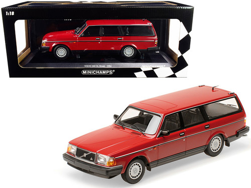 1/18 Minichamps 1986 Volvo 240 GL Break (Green) Diecast Car Model