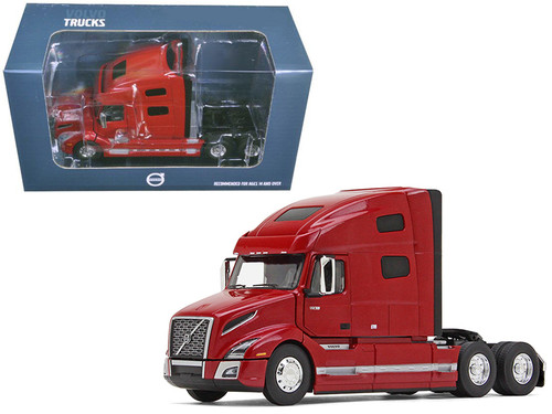 1/50 First Gear Volvo VNL 760 Sleeper Cab Cherry Bomb Red Metallic Diecast Car Model