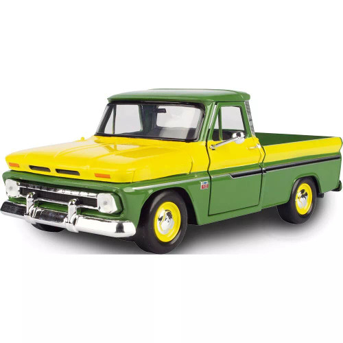 1/24 Motormax 1966 Chevrolet C10 Fleetside Pickup (Green & Yellow