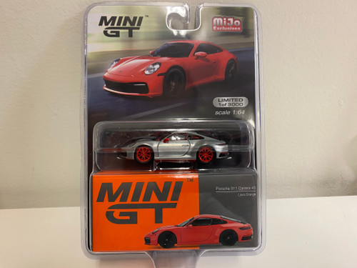1/64 Mini GT Porsche 911 (992) Carrera 4S (Lava Orange