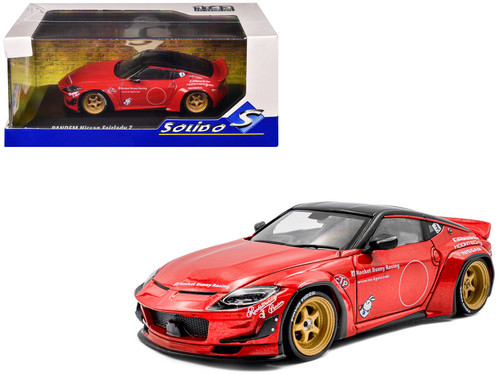 サニー 1/43 Solido 1973 Datsun 240Z Rocket Bunny (Red) Diecast Car Model