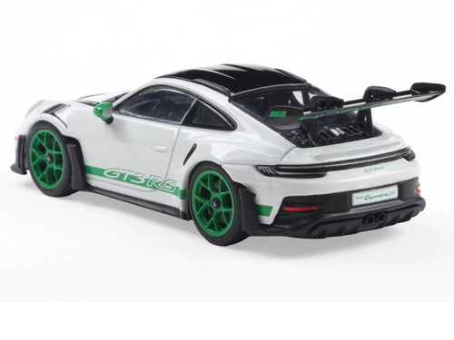 1/43 Solido 2023 Porsche 911 992 GT3 RS (White with Green Wheels) Diecast Car Model