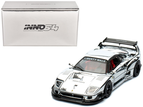 1/64 Inno64 Ferrari F40 LBWK (Chrome Silver) Diecast Car
