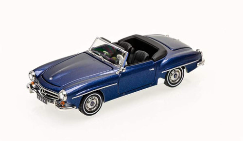 1/64 GFCC Mercedes-Benz 190SL Convertible (Blue) Diecast Car Model