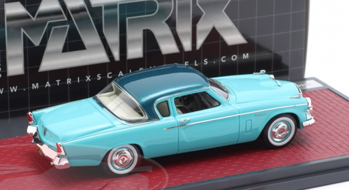 1/43 Matrix 1956 Studebaker Power Hawk (Turquoise Blue) Car Model