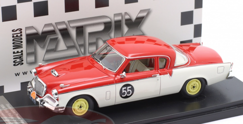 1/43 Matrix 1956 Studebaker Power Hawk #55 Tulip Rally Joop Van Nieuwenhuijzen, H.A.A. v.d. Laan Car Model