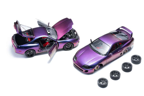 【新品】WhelArt 1:18 Toyota Supra A80 Purple 1/18 WHELART Toyota Supra A80 (Midnight Purple) Diecast Car
