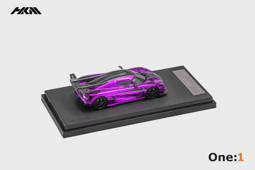 123 Koenigsegg Agera R Purple Metallic with Black and Yellow Stripes