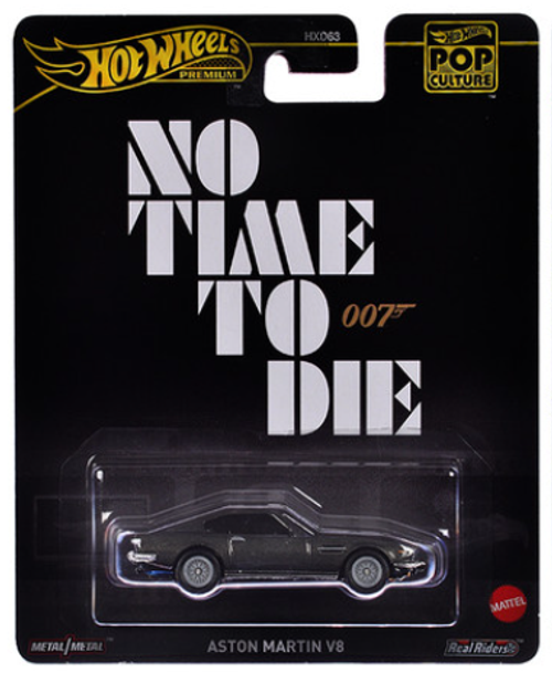 1/64 Hot Wheels Aston Martin V8 RHD (Right Hand Drive) Gray Metallic James Bond 007 "No Time to Die" (2021) Movie Diecast Car Model