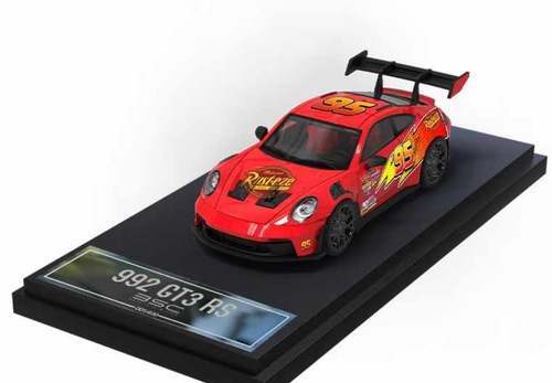 1/64 BSC Porsche 911 992 GT3 RS Mcqueen (Red) Diecast Car Model