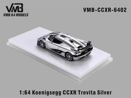 カーリー 1/64 VMB Koenigsegg CCXR (Trevita Carbon Silver) Car Model
