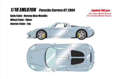 1/18 Makeup 2004 Porsche Carrera GT (Turquoise Green Metallic) Car