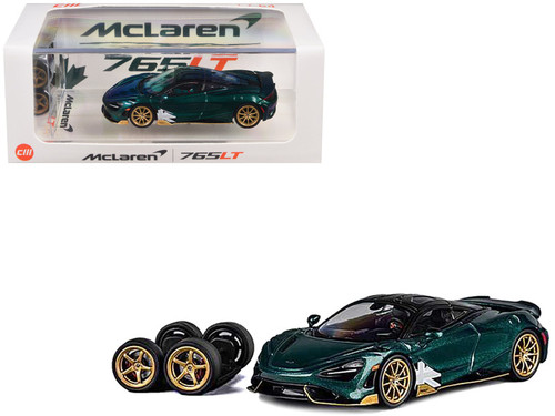 1/64 CM Model McLaren 765LT (Metallic Green with Black Top
