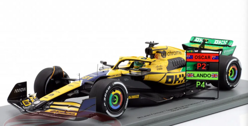 1/18 Spark 2024 Formula 1 McLaren F1 Team MCL38 Monaco GP 2nd Place #81 Oscar Piastri Car Model