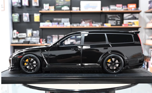 1/18 Ivy Nissan Skyline GT-R R35 Wagon (Black) Car Model