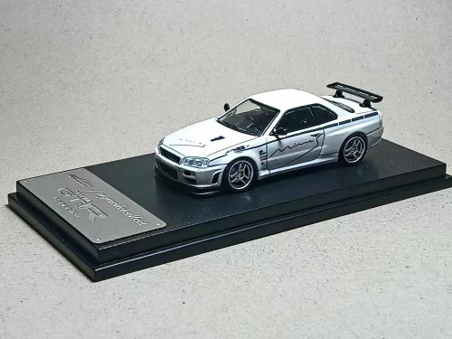 1/64 Inno64 Nissan Skyline GT-R R34 V-Spec Tuned by Mines Diecast